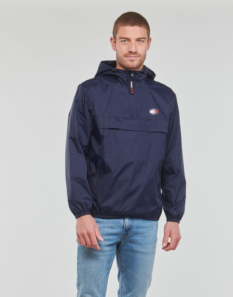 Tommy Jeans TJM PCKABLE TECH CHICAGO POPOVER Marine Windbreaker Men's - 2