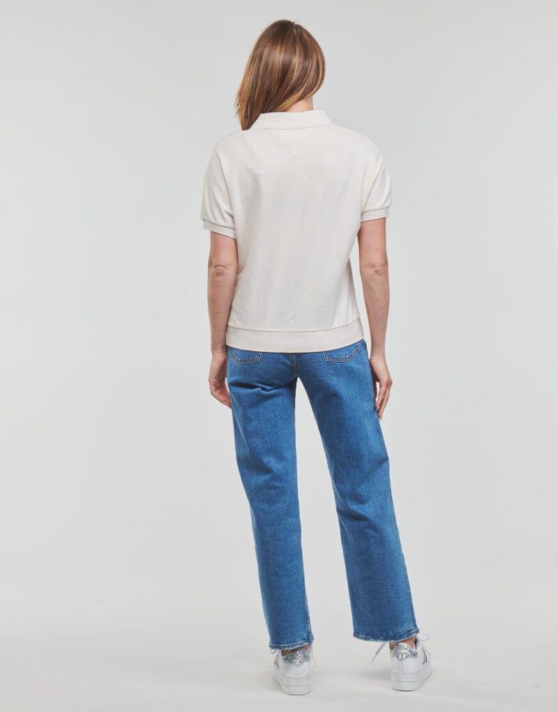 Polo Tommy Hilfiger RELAXED LYOCELL POLO SS Bianco Polo Donna - 4