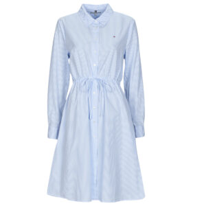 Abito corto  Tommy Hilfiger  ITHAKA KNEE SHIRT-DRESS LS  Blu -  Abiti corti Donna