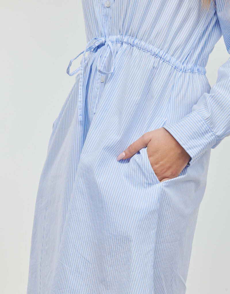 Abito corto Tommy Hilfiger ITHAKA KNEE SHIRT-DRESS LS Blu Abiti corti Donna - 5