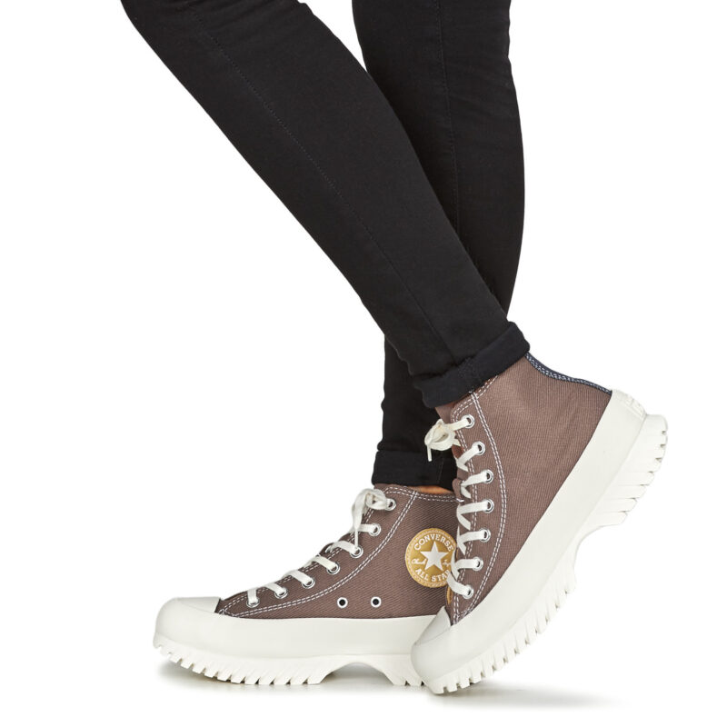 Converse CHUCK TAYLOR ALL STAR LUGGED 2.0 PLATFORM DENIM FASHION HI Marrone Sneakers alte Donna - 8