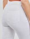 Jeans Flare Noisy May NMSALLIE HW KICK FLARED JEANS VI163BW S* Bianco Jeans Flare Donna - 5