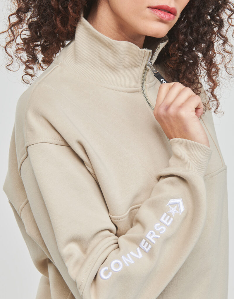 Felpa Converse FASHION HALF-ZIP Beige Felpe Donna - 5