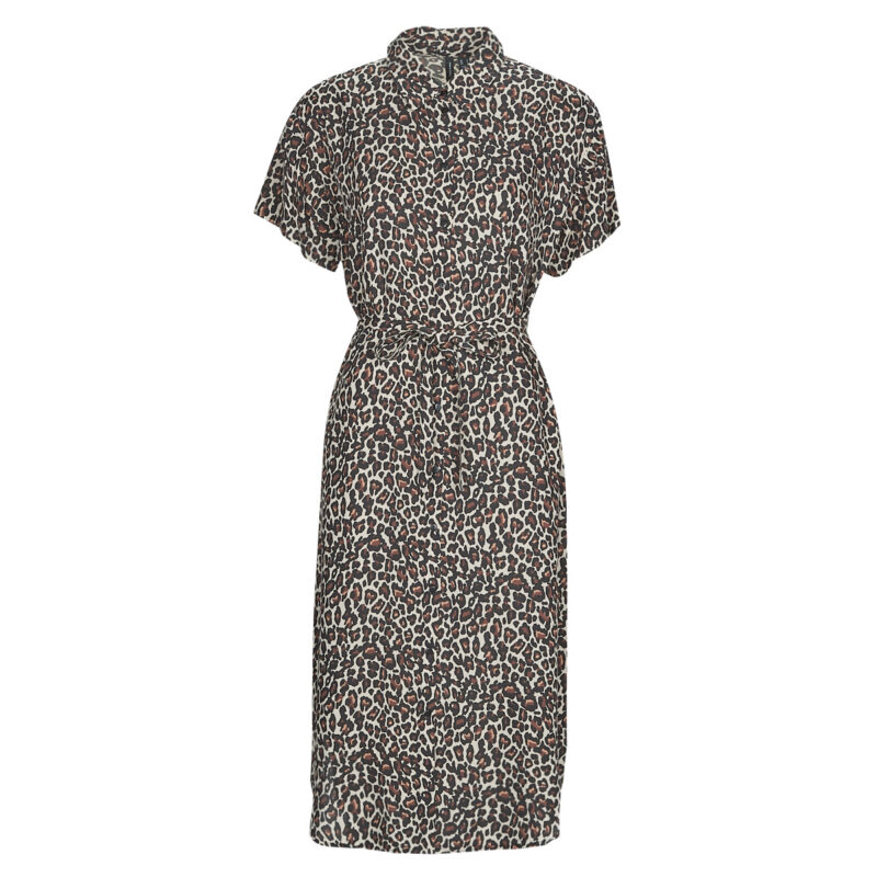 Abito Vero Moda VMBUMPY SS CALF SHIRT DRESS NOOS Multicolore Abiti Lunghi Donna - 1