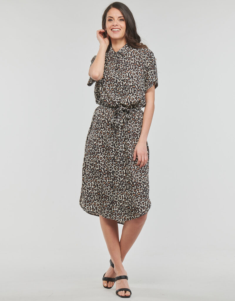 Abito Vero Moda VMBUMPY SS CALF SHIRT DRESS NOOS Multicolore Abiti Lunghi Donna - 2