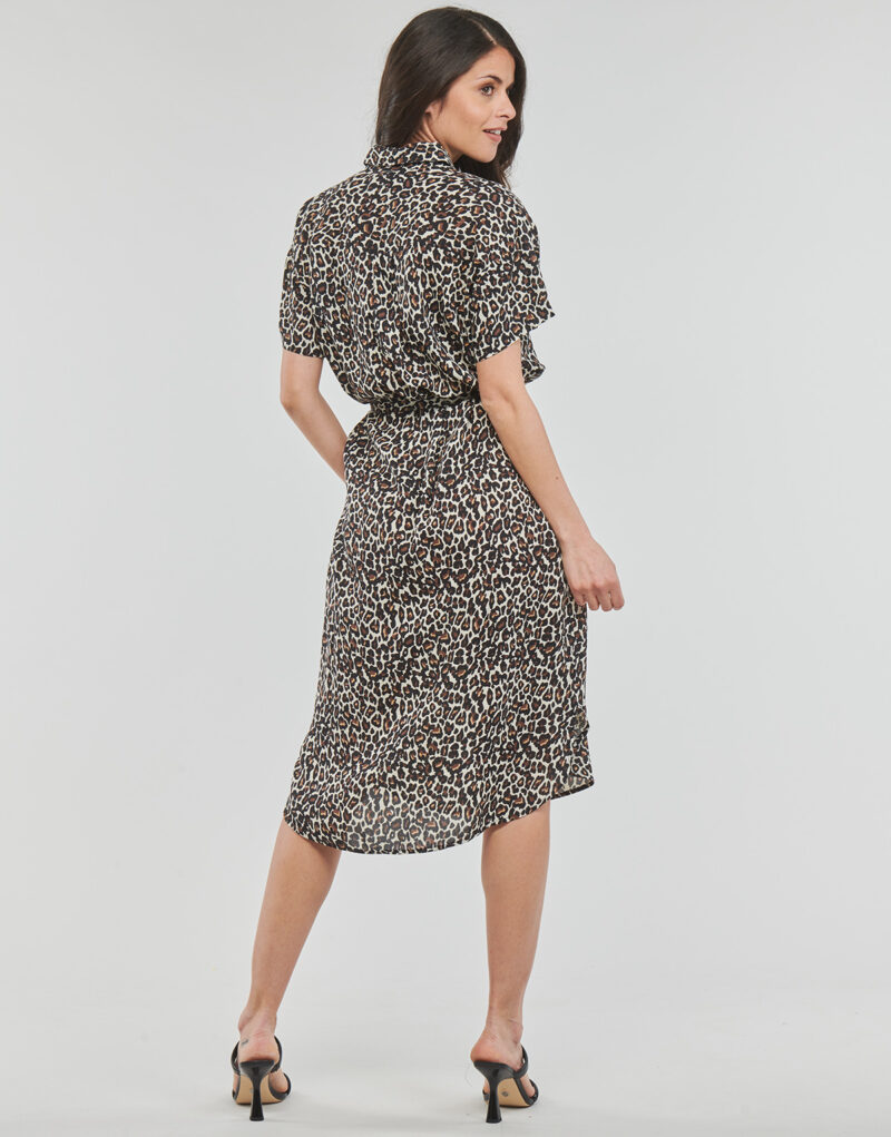 Abito Vero Moda VMBUMPY SS CALF SHIRT DRESS NOOS Multicolore Abiti Lunghi Donna - 4