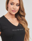 T-shirt Emporio Armani T-SHIRT V NECK Nero T-shirt maniche corte Donna - 5