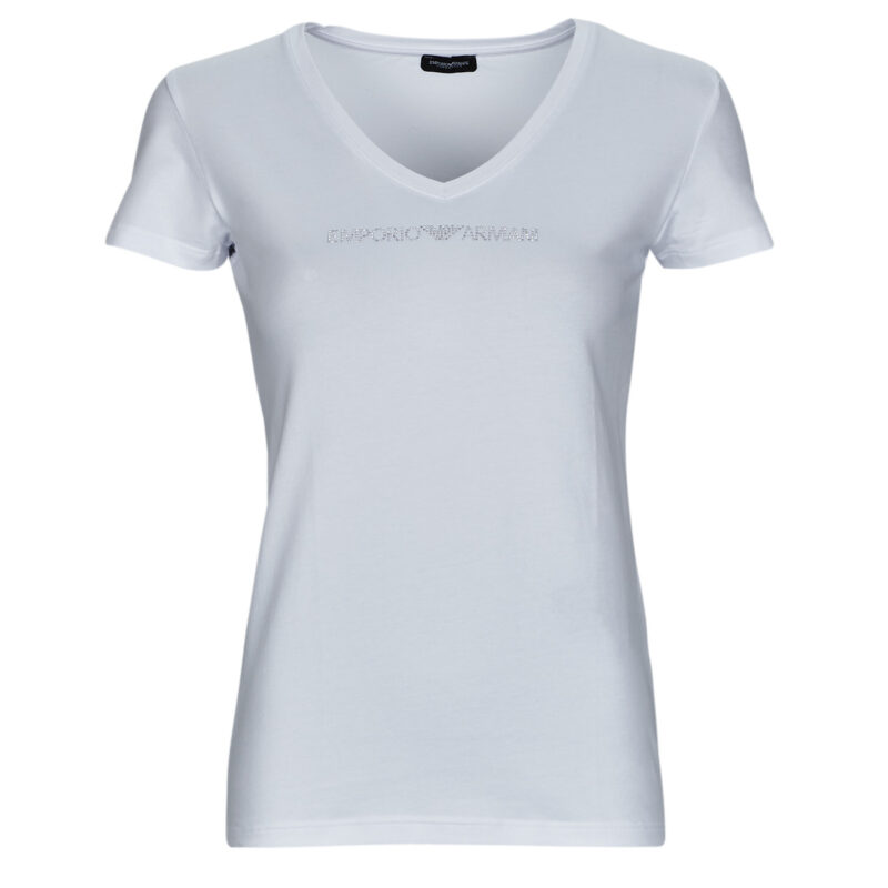 T-shirt Emporio Armani T-SHIRT V NECK Bianco T-shirt maniche corte Donna - 1