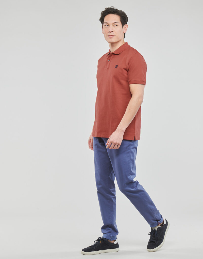 Polo Timberland SS Millers River Pique Polo (RF) Marrone Polo Uomo - 3