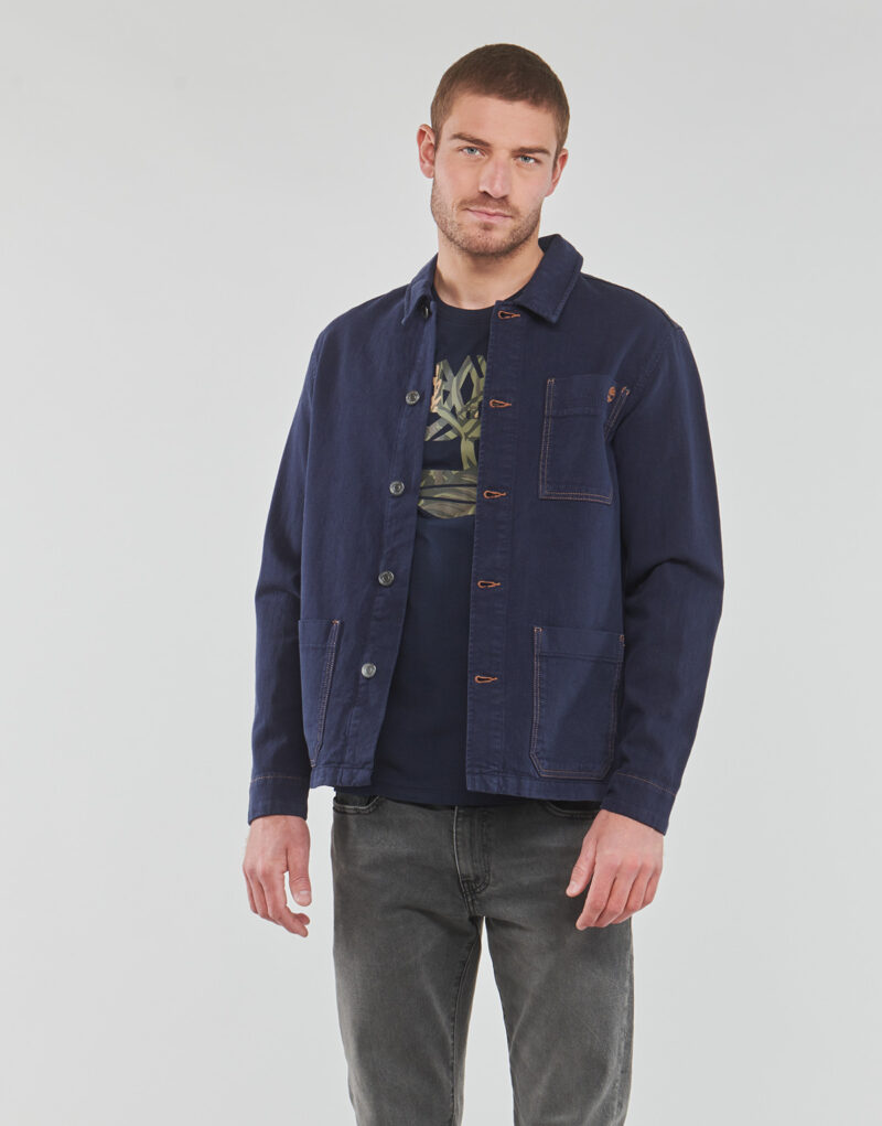 Veste Timberland Work For The Future - Cotton Hemp Denim Chore Jacket Marine Vestes Homme - 2