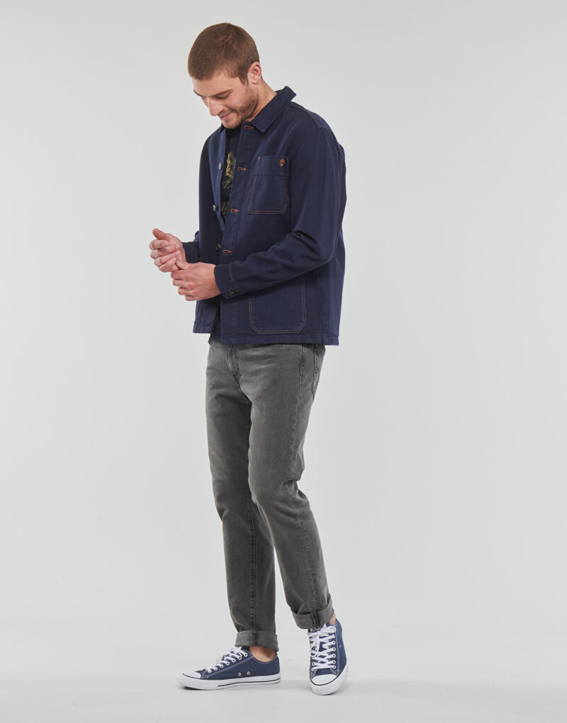 Veste Timberland Work For The Future - Cotton Hemp Denim Chore Jacket Marine Vestes Homme - 3