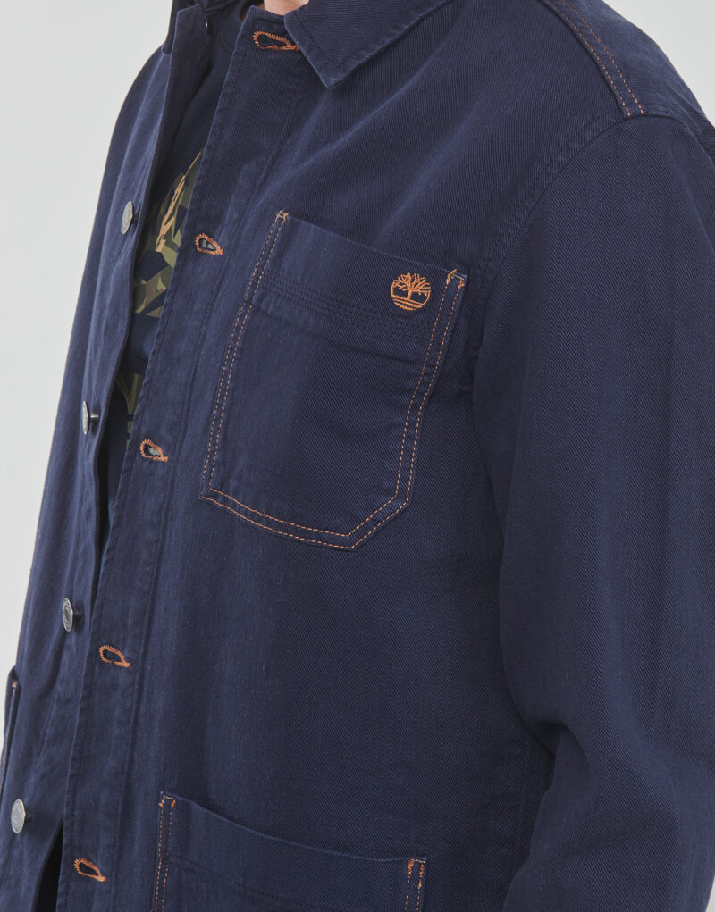 Veste Timberland Work For The Future - Cotton Hemp Denim Chore Jacket Marine Vestes Homme - 5