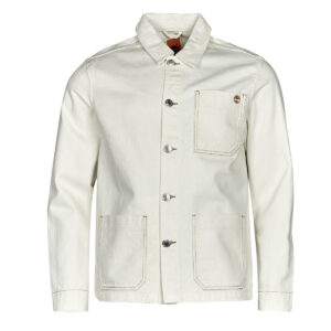 Giubbotto  Timberland  Work For The Future - Cotton Hemp Denim Chore Jacket  Bianco -  Giubbotti Uomo