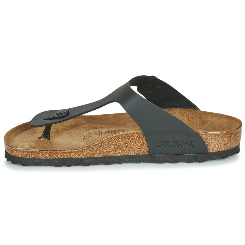 BIRKENSTOCK Gizeh Birko-flor / Schwarz / Normale schwarze Flip-Flops f&uuml;r Herren - Gr&ouml;&szlig;e 4