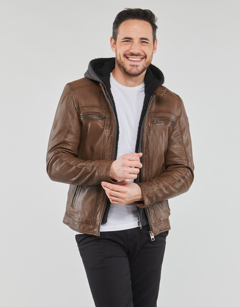 Giacca in pelle Oakwood DRINK Marrone Giacche in pelle Uomo - 2
