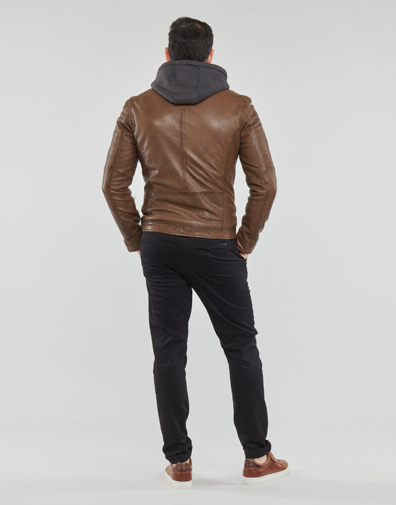 Giacca in pelle Oakwood DRINK Marrone Giacche in pelle Uomo - 4