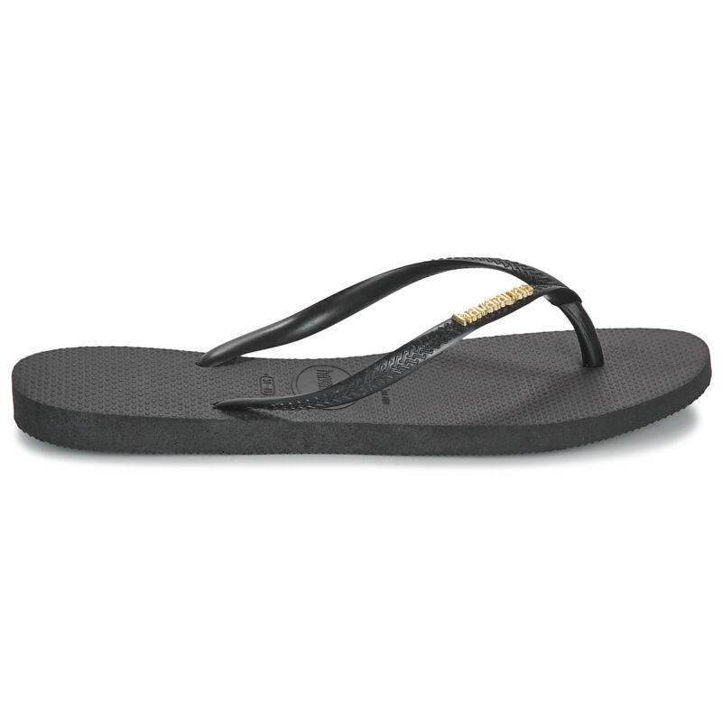 Havaianas  SLIM LOGO METALLIC  Nero -  Infradito Donna - 2
