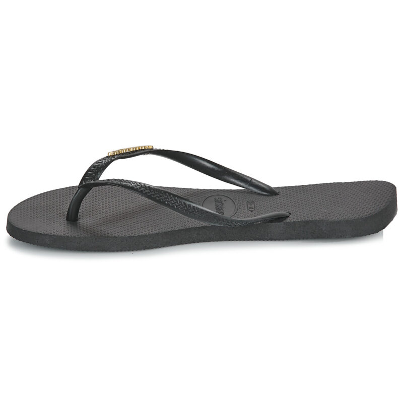 Havaianas  SLIM LOGO METALLIC  Nero -  Infradito Donna - 4