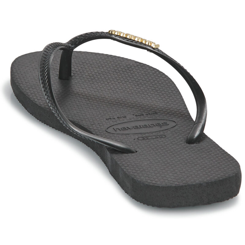 Havaianas  SLIM LOGO METALLIC  Nero -  Infradito Donna - 5