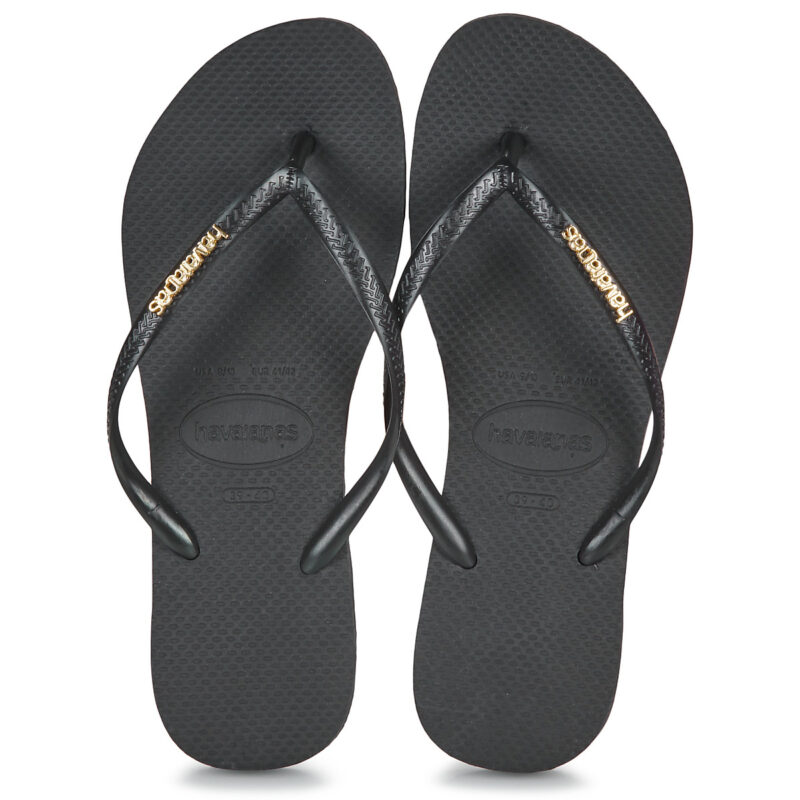 Havaianas  SLIM LOGO METALLIC  Nero -  Infradito Donna - 6