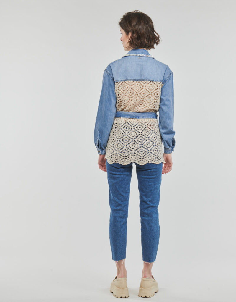 Jeansjacke Liu Jo GIACCA CAMICIA Blu Giacche in jeans Donna - 4