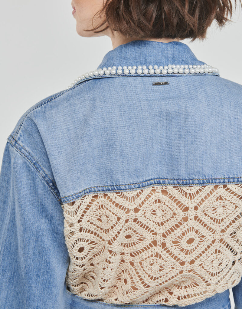 Jeansjacke Liu Jo GIACCA CAMICIA Blu Giacche in jeans Donna - 5