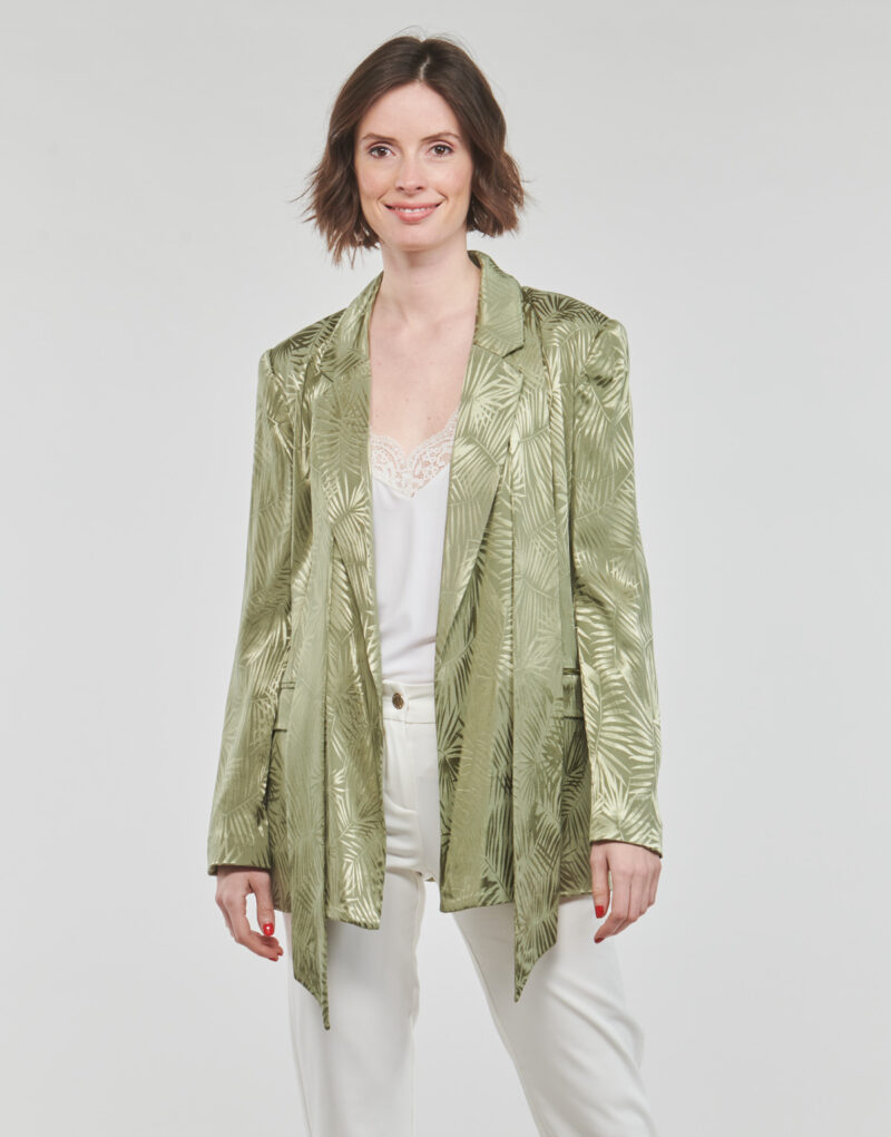 Jacke Guess HOLLY G&uuml;rtelblazer, Khaki, Damenjacken - 2