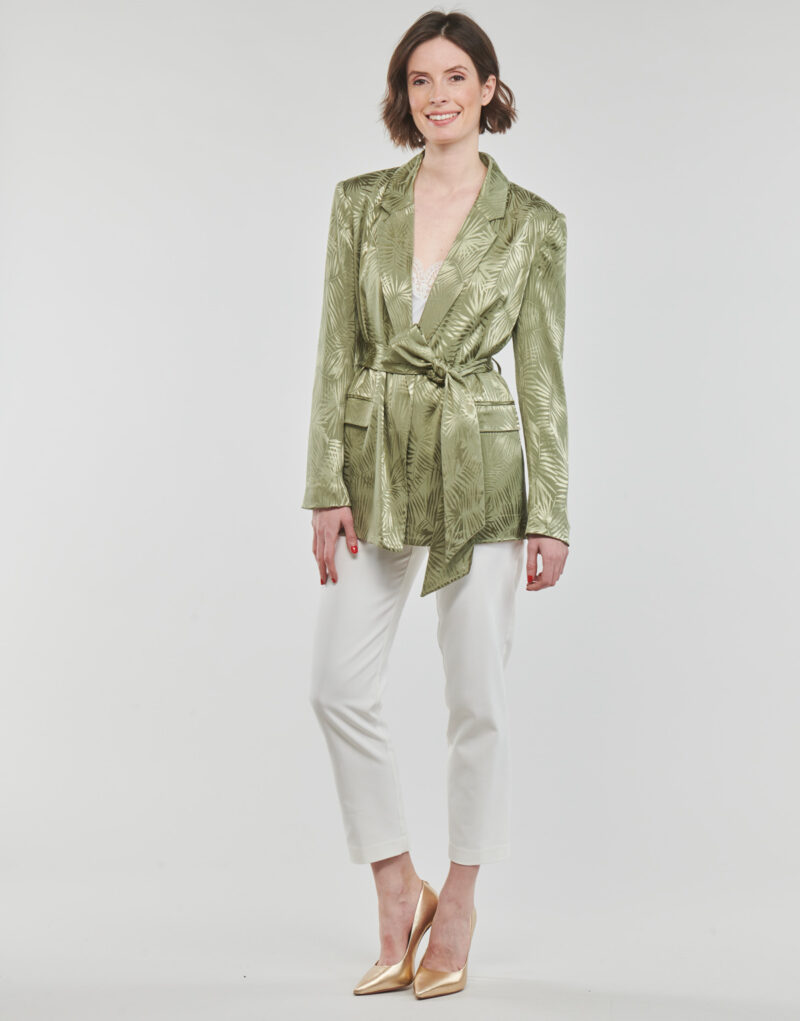 Jacke Guess HOLLY G&uuml;rtelblazer, Khaki, Damenjacken - 3