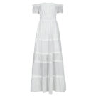 Kleiden Guess ZENA LONG DRESS Bianco Abiti Lunghi Donna - 1