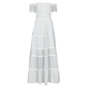 Abito   Guess  ZENA LONG DRESS  Bianco -   Abiti Lunghi Donna