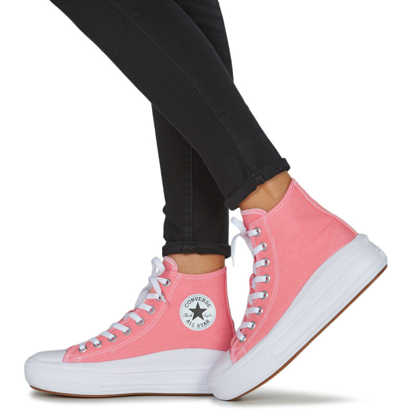 Converse CHUCK TAYLOR ALL STAR MOVE PLATFORM SEASONAL COLOR-LAWN FLAMINGO Rosa Sneakers alte Donna - 8