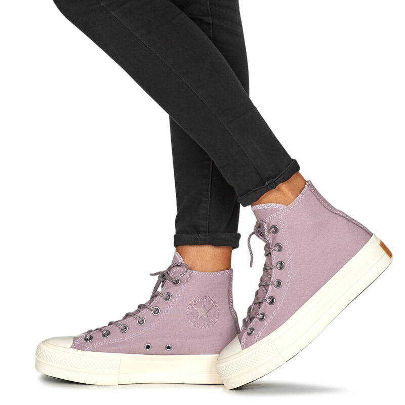 Converse CHUCK TAYLOR ALL STAR LIFT PLATFORM SUMMER UTILITY-LUCID LILAC/V Viola Sneakers alte Donna - 8