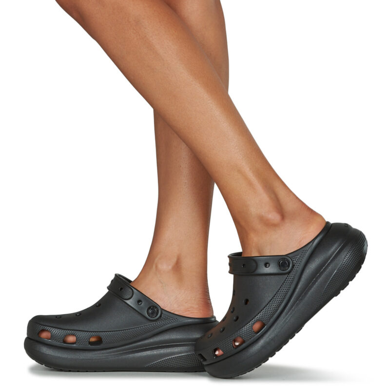 Crocs Classic Crush Clog Noir Sabots Femme - 8