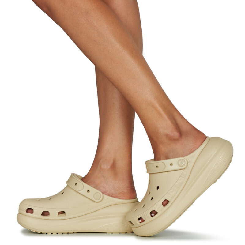 Crocs Classic Crush Clog Beige Women's Clogs - 8