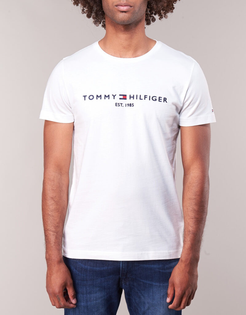T-shirt Tommy Hilfiger TOMMY FLAG HILFIGER TEE Bianco T-shirt maniche corte Uomo - 4