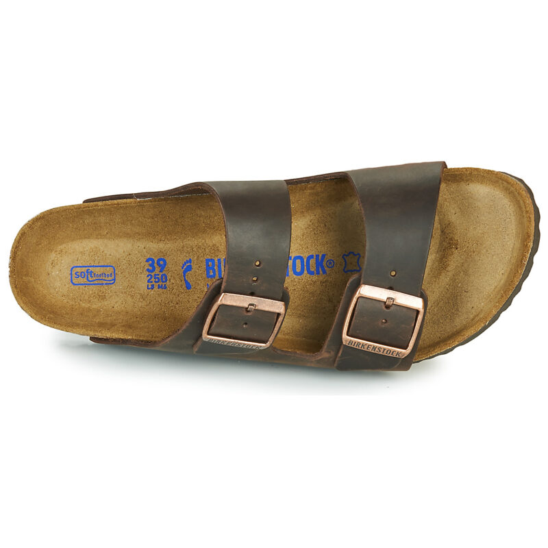 BIRKENSTOCK Arizona Soft Footbed Oiled / Pelle / Havana / Stretto Marrone Ciabatta Uomo - 6