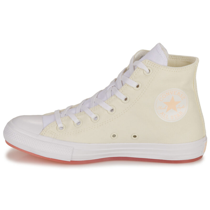Converse CHUCK TAYLOR ALL STAR MARBLED-EGRET/CHEEKY CORAL/LAWN FLAMINGO Bianco Sneakers alte Donna - 4