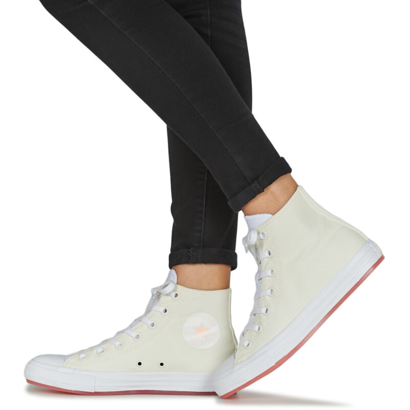 Converse CHUCK TAYLOR ALL STAR MARBLED-EGRET/CHEEKY CORAL/LAWN FLAMINGO Bianco Sneakers alte Donna - 8