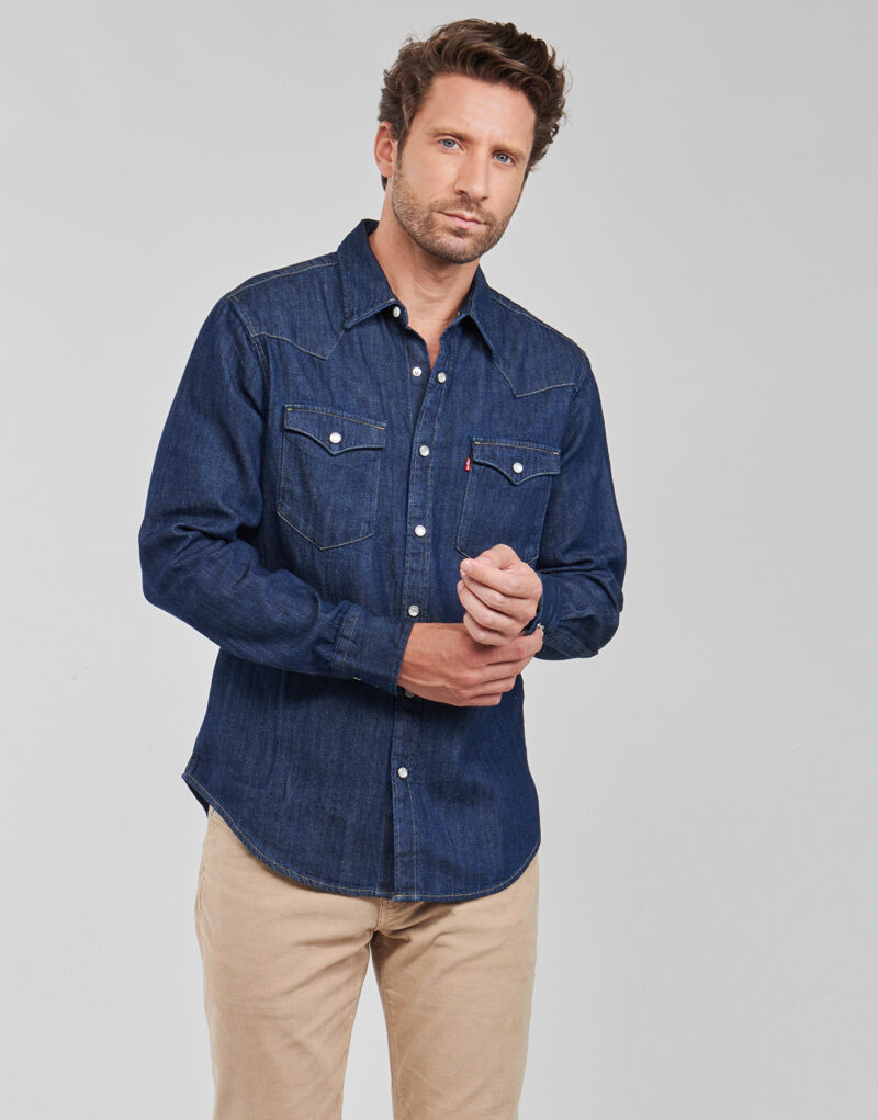 Camicia a maniche lunghe Levis BARSTOW WESTERN STANDARD Marine Camicie a maniche lunghe Uomo - 2