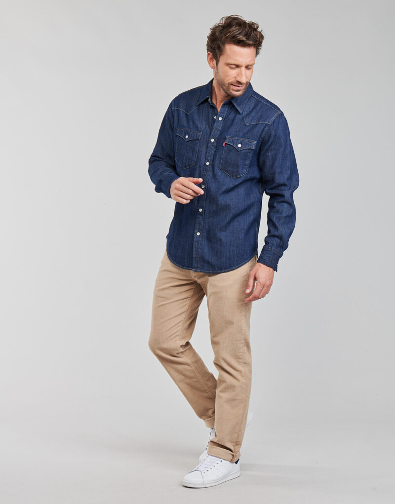 Camicia a maniche lunghe Levis BARSTOW WESTERN STANDARD Marine Camicie a maniche lunghe Uomo - 3