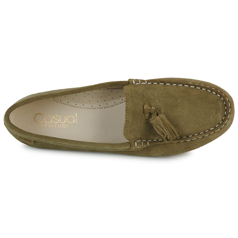 Casual Attitude GATOE Khaki Women's Loafers - 6