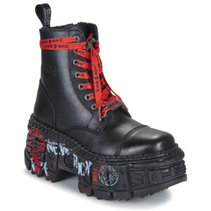 New Rock  M-WALL126CCT-C1  Nero -  Stivaletti Donna