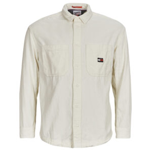 Camicia a maniche lunghe  Tommy Jeans  TJM CASUAL CORDUROY OVERSHIRT  Bianco -  Camicie a maniche lunghe Uomo
