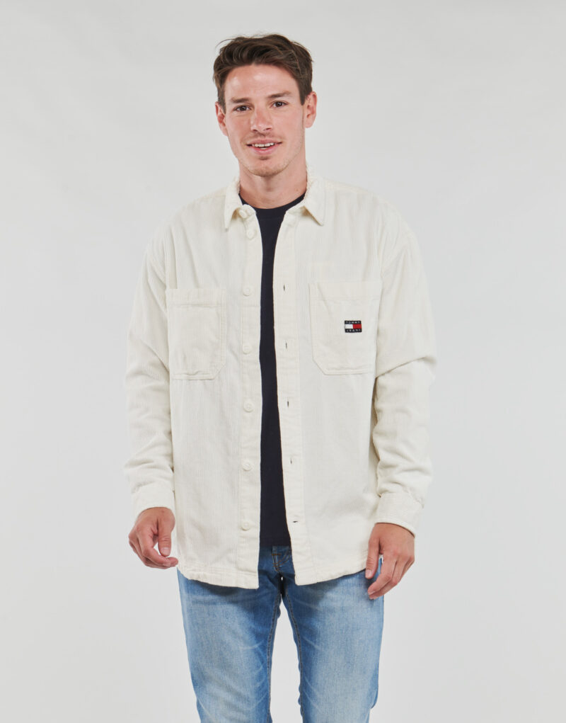 Camicia a maniche lunghe Tommy Jeans TJM CASUAL CORDUROY OVERSHIRT Bianco Camicie a maniche lunghe Uomo - 2
