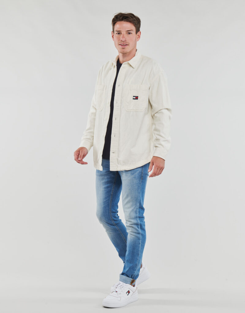 Camicia a maniche lunghe Tommy Jeans TJM CASUAL CORDUROY OVERSHIRT Bianco Camicie a maniche lunghe Uomo - 3