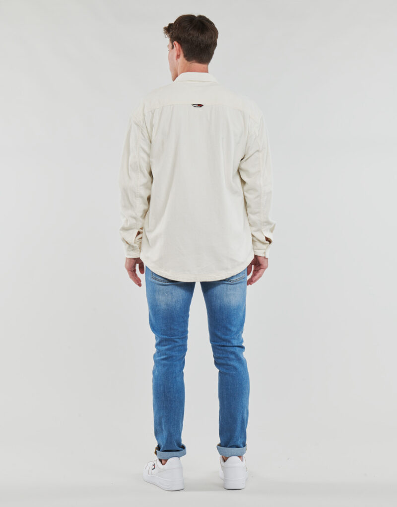 Camicia a maniche lunghe Tommy Jeans TJM CASUAL CORDUROY OVERSHIRT Bianco Camicie a maniche lunghe Uomo - 4