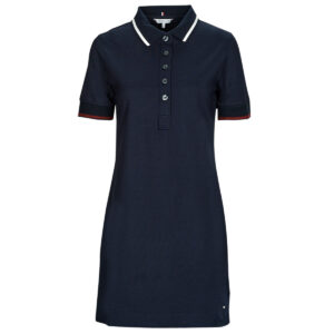 Abito corto  Tommy Hilfiger  REG SPLIT GLB STP POLO DRS SS  Marine -  Abiti corti Donna
