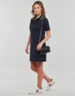Abito corto Tommy Hilfiger REG SPLIT GLB STP POLO DRS SS Marine Abiti corti Donna - 3