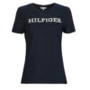 T-shirt Tommy Hilfiger REG MONOTYPE EMB C-NK SS Marine T-shirt maniche corte Donna