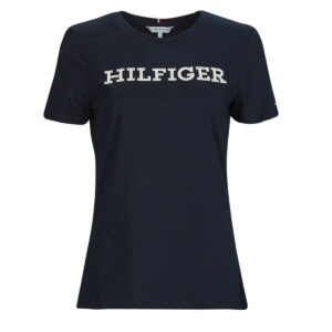T-shirt  Tommy Hilfiger  REG MONOTYPE EMB C-NK SS  Marine -  T-shirt maniche corte Donna